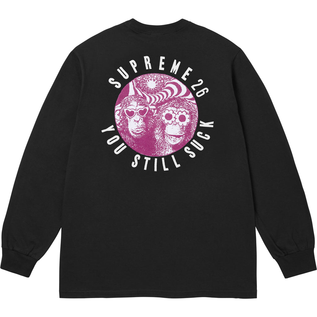 Supreme You Still Suck L/S Tee Black back view