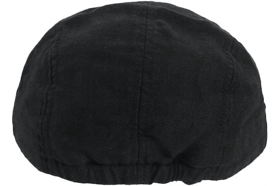 Supreme Linen Fitted Camp Cap in black, size M/L