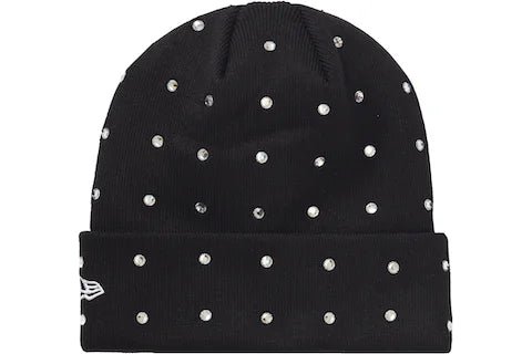 Supreme New Era Rhinestone Beanie in black
