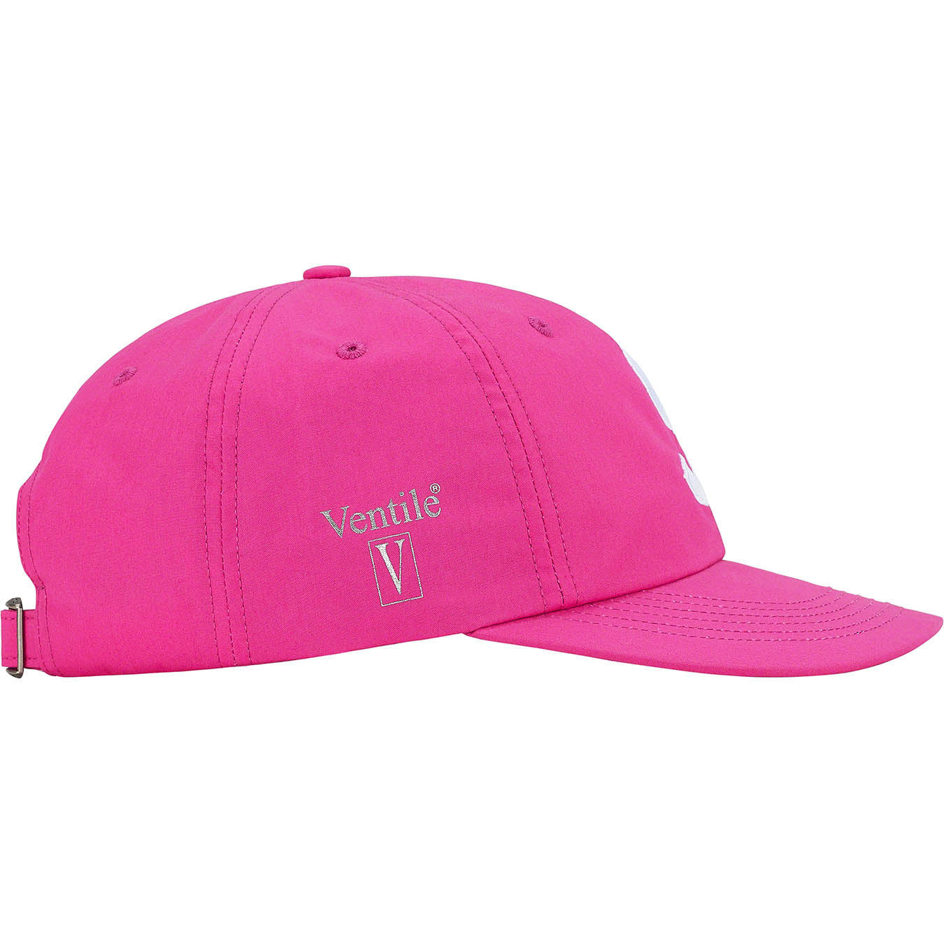 Supreme Ventile S Logo 6-Panel Magenta side view
