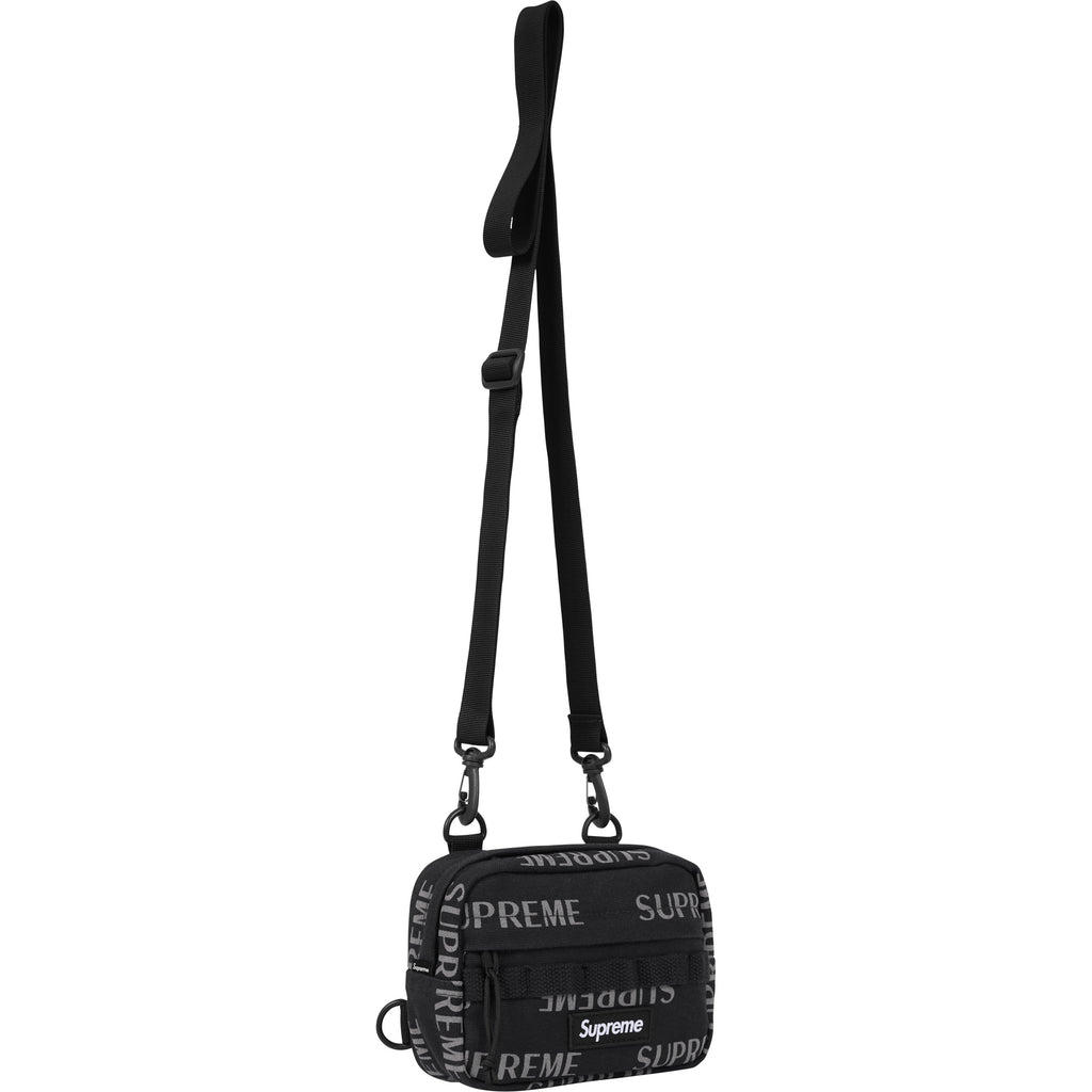 Supreme Mini Shoulder Bag Black worn/strap view
