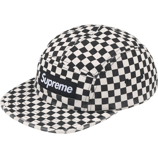 Supreme Washed Chino Twill Camp Cap Checkerboard