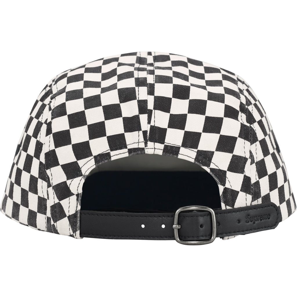Supreme Washed Chino Twill Camp Cap Checkerboard rear view