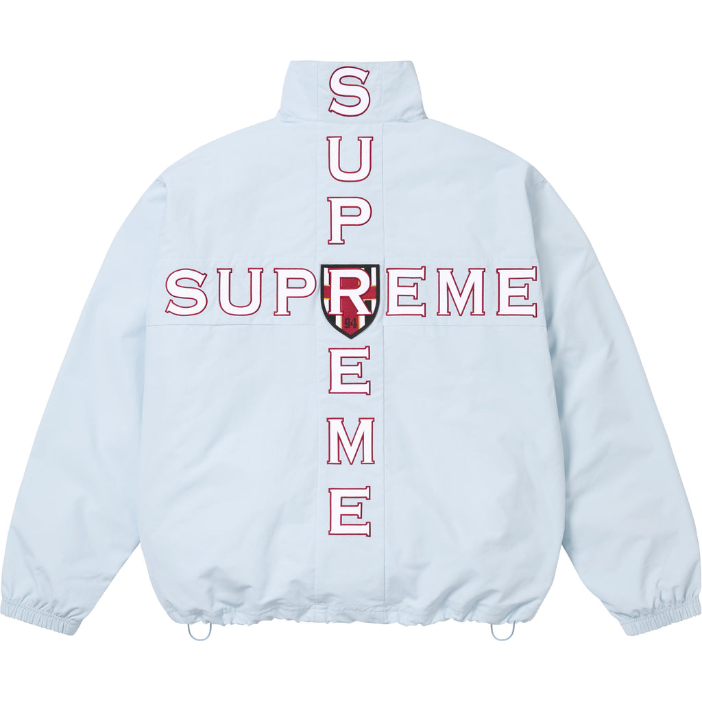 Supreme Cross Track Jacket Light Blue back view