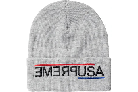 Supreme USA Beanie - Heather Grey