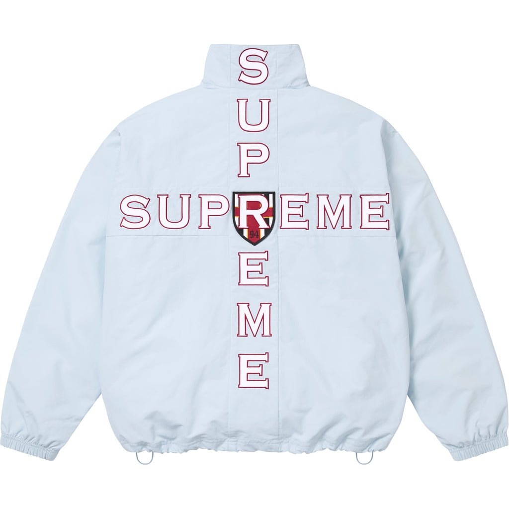 Supreme Cross Track Jacket Light Blue back view