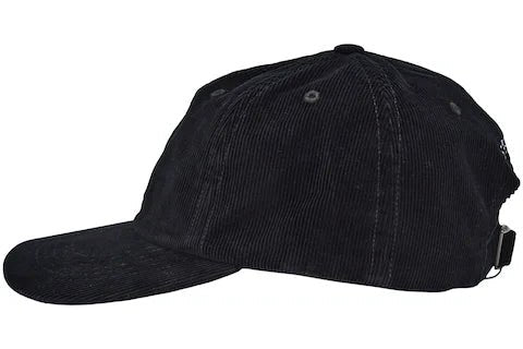 Supreme Fine Wale Corduroy S Logo 6-Panel in black