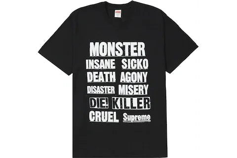 Supreme Monster Tee in black, size X-Large