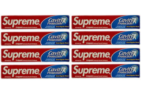 Supreme x Colgate Toothpaste, labeled Not Fit For Human Use