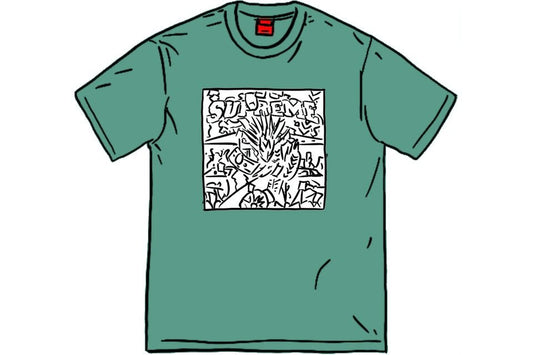 Supreme Dragon Tee in dusty teal, size Large