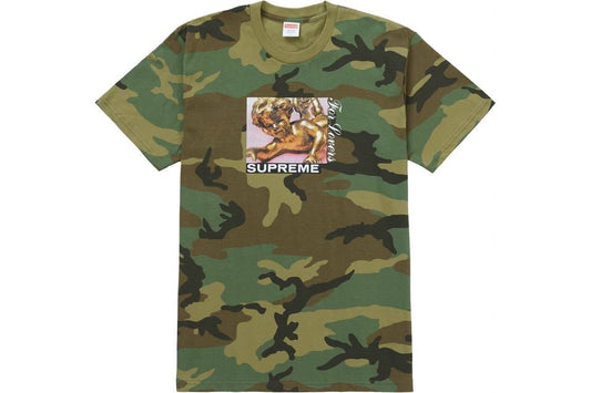 Supreme Lovers Tee in woodland camo, size Medium