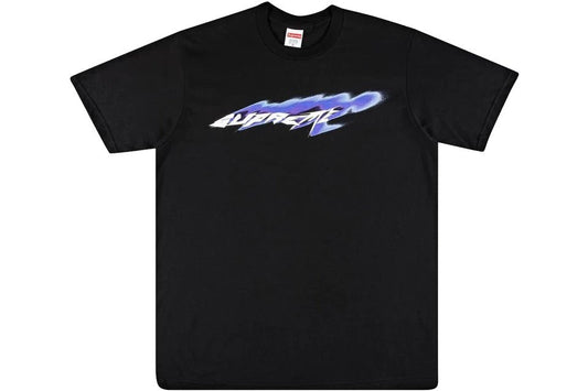 Supreme Wind Tee in black/purple, size Medium